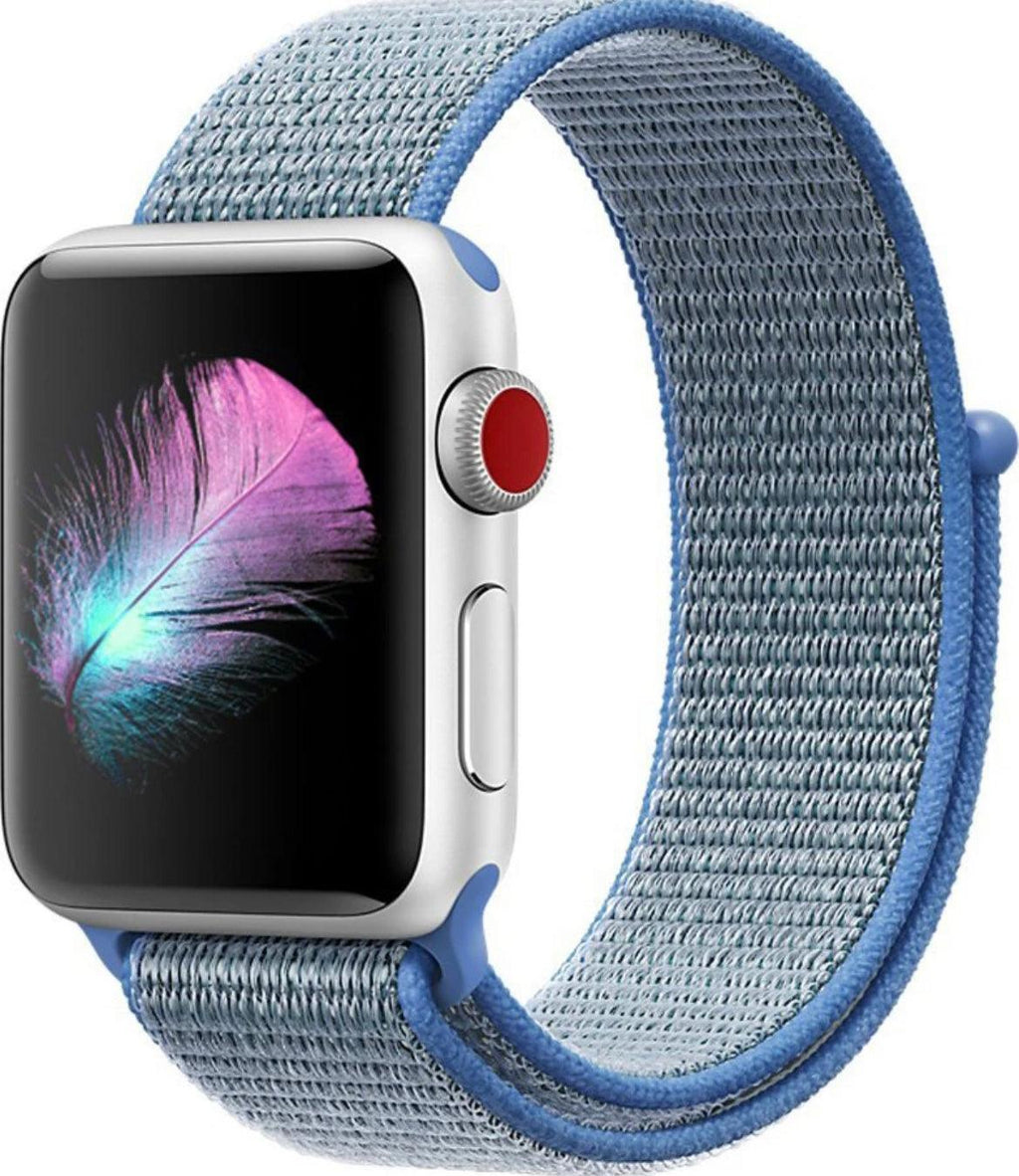 APPLE WATCH ARMBAND NYLON ARMBAND-GRÅ/BLÅ - EleganceOfSweden