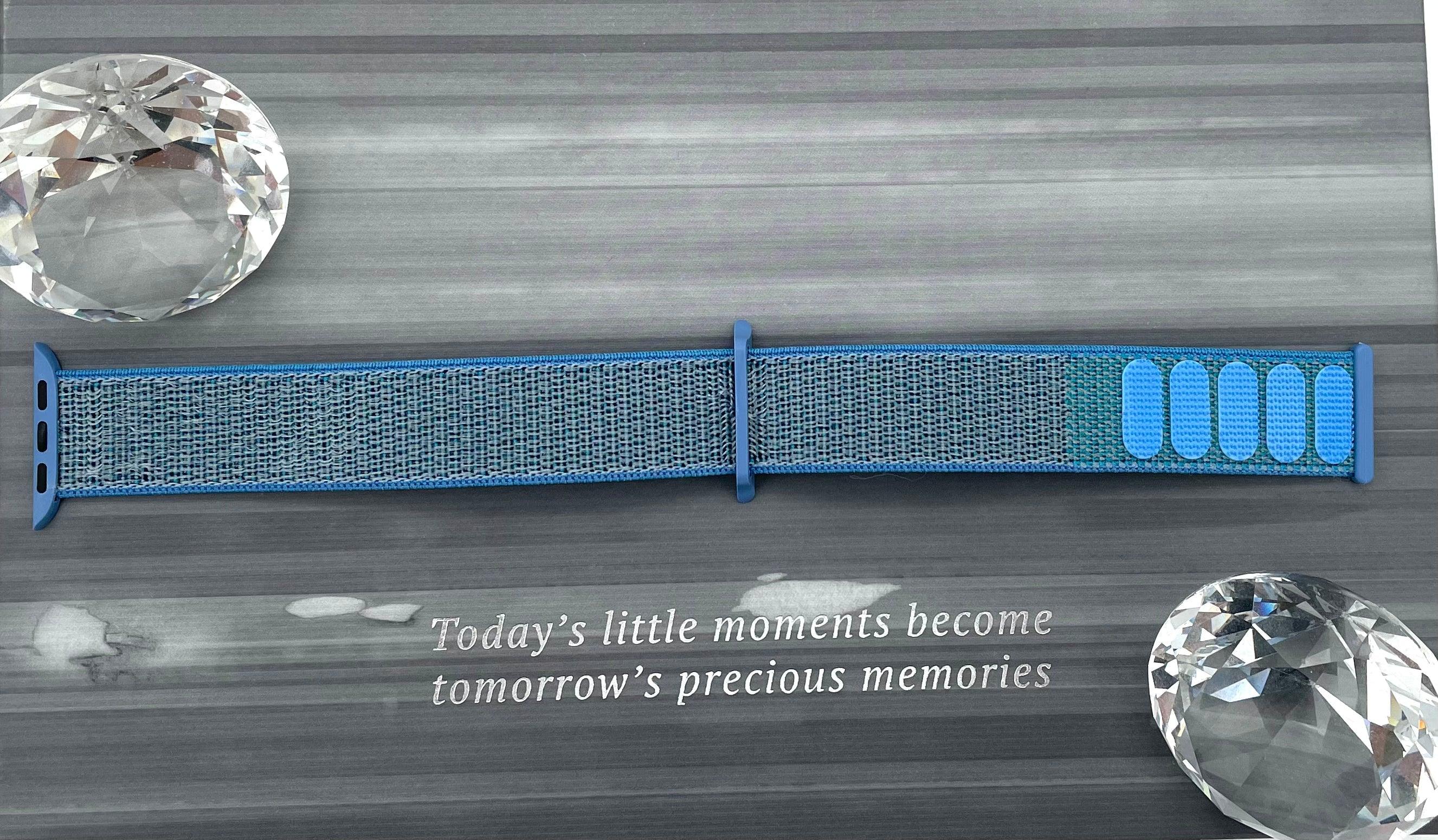 APPLE WATCH ARMBAND NYLON ARMBAND-GRÅ/BLÅ - EleganceOfSweden