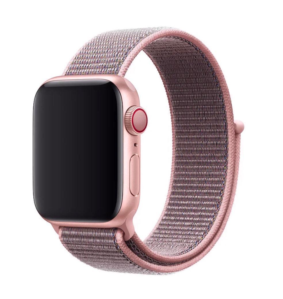 APPLE WATCH ARMBAND NYLON ARMBAND- GRÅ/ROSA - EleganceOfSweden