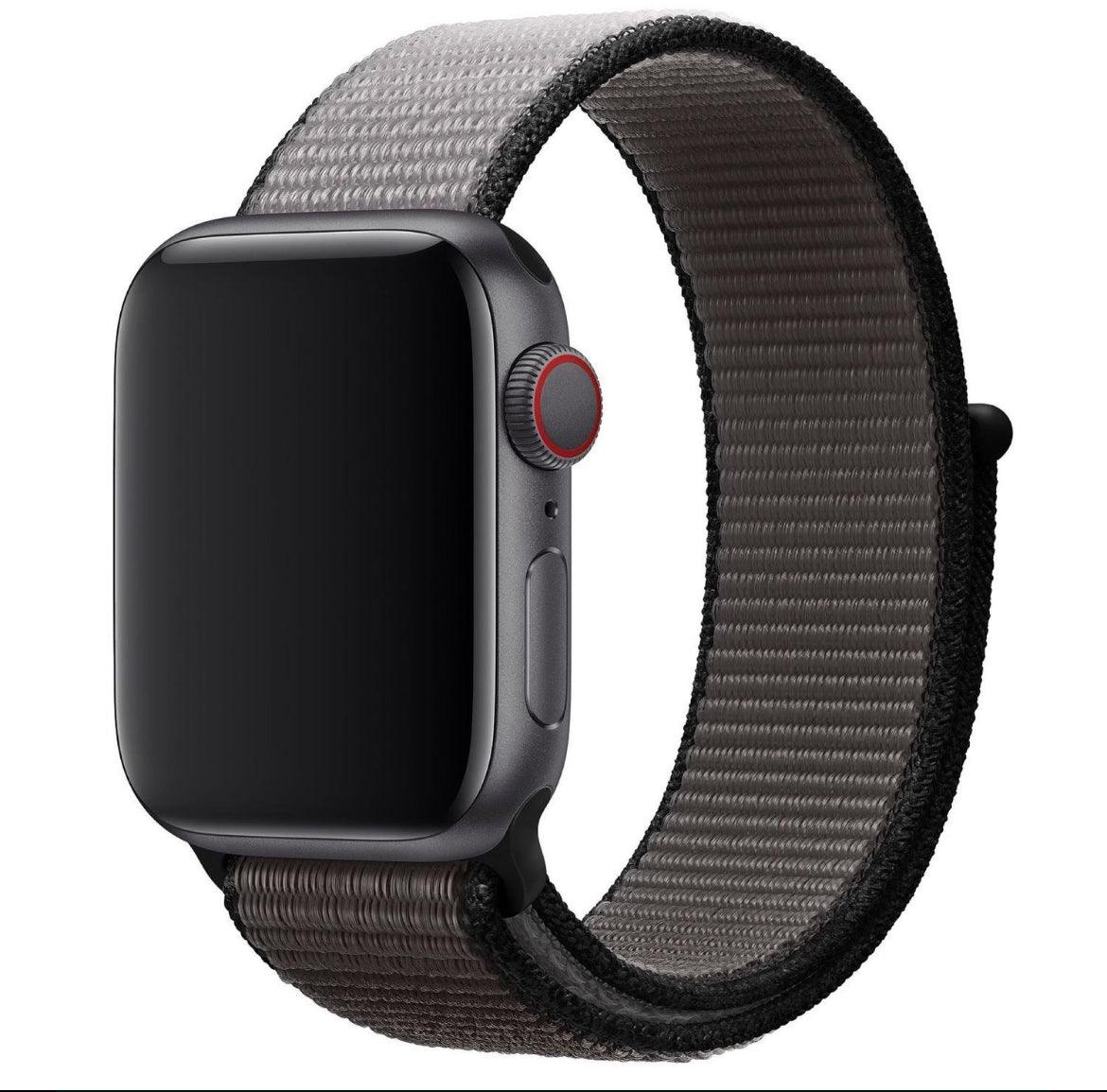 APPLE WATCH ARMBAND NYLON ARMBAND- GRÅ/SVART - EleganceOfSweden