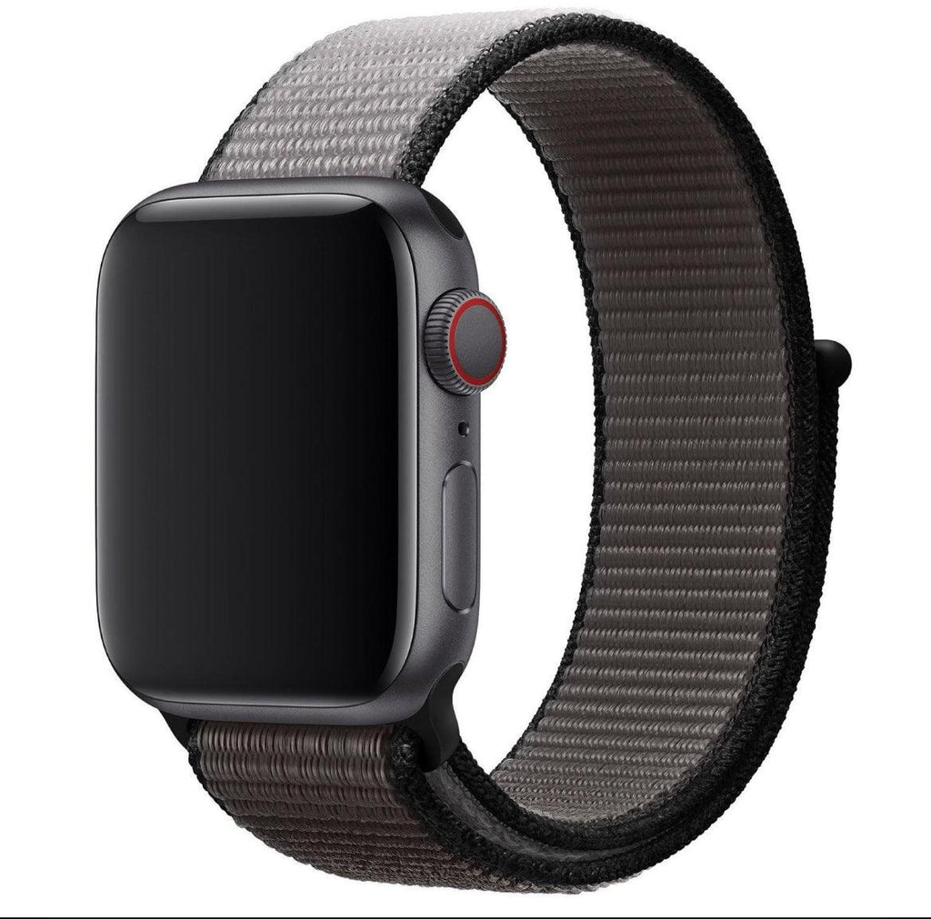 APPLE WATCH ARMBAND NYLON ARMBAND- GRÅ/SVART - EleganceOfSweden