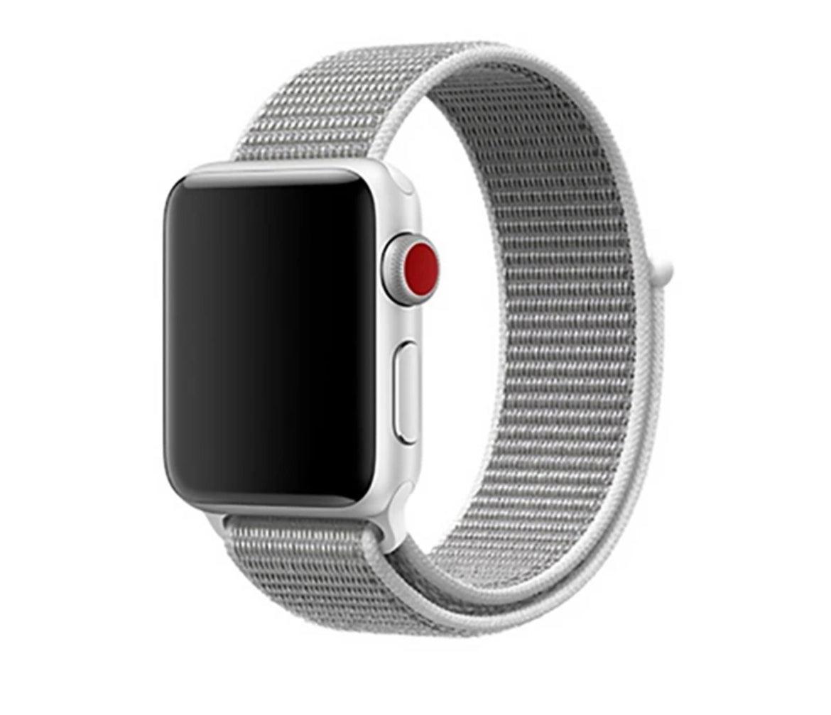 APPLE WATCH ARMBAND NYLON ARMBAND- GRÅ/VIT - EleganceOfSweden