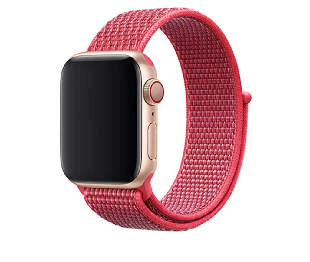 APPLE WATCH ARMBAND NYLON ARMBAND- LJUS RÖD - EleganceOfSweden