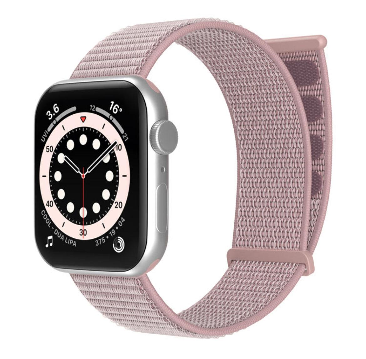 APPLE WATCH ARMBAND NYLON ARMBAND-LJUS ROSA - EleganceOfSweden