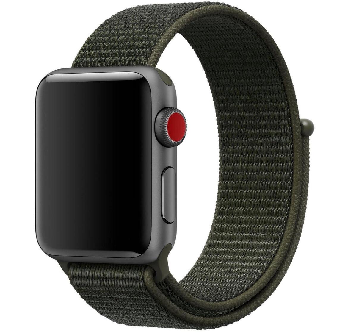 APPLE WATCH ARMBAND NYLON ARMBAND- MÖRK GRÖN - EleganceOfSweden