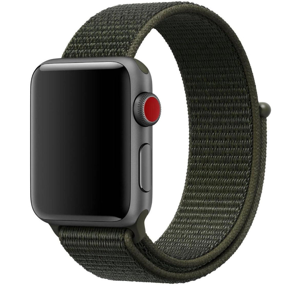 APPLE WATCH ARMBAND NYLON ARMBAND- MÖRK GRÖN - EleganceOfSweden