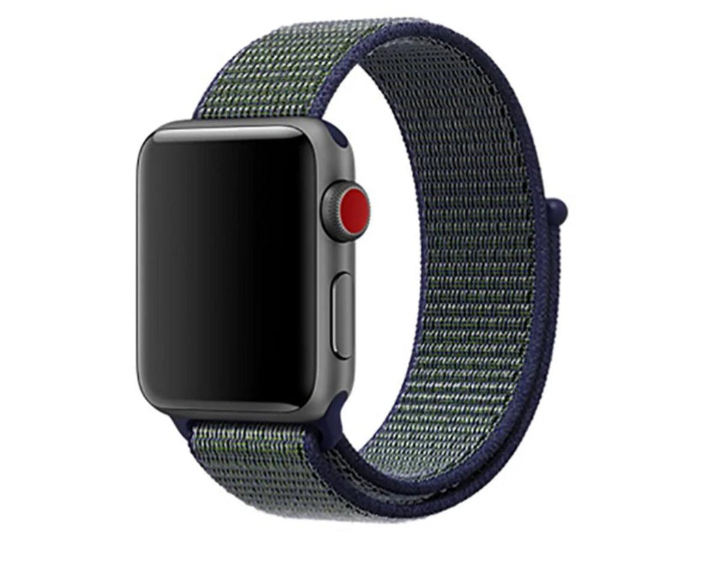APPLE WATCH ARMBAND NYLON ARMBAND-MÖRK GRÖN/BLÅ - EleganceOfSweden