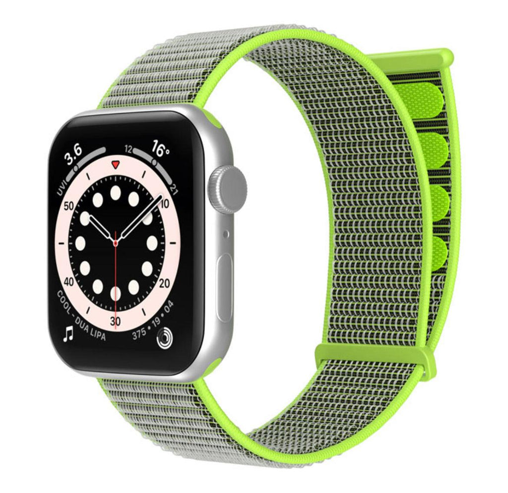 APPLE WATCH ARMBAND NYLON ARMBAND-NEON GRÖN - EleganceOfSweden