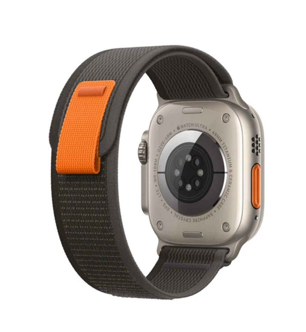 Apple Watch Armband Nylon Pro Svart/Orange - EleganceOfSweden