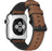 Apple Watch exklusiva läder- och silikonband Brun/Svart - EleganceOfSweden