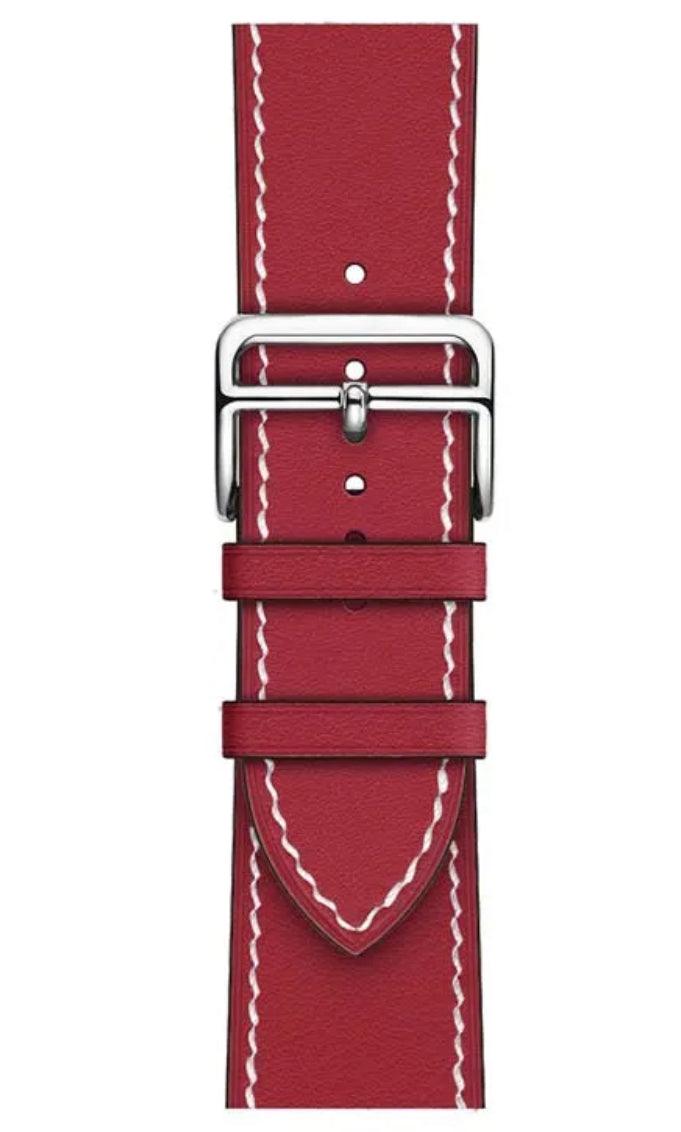 APPLE WATCH LÄDERARMBAND MODERN Röd - EleganceOfSweden