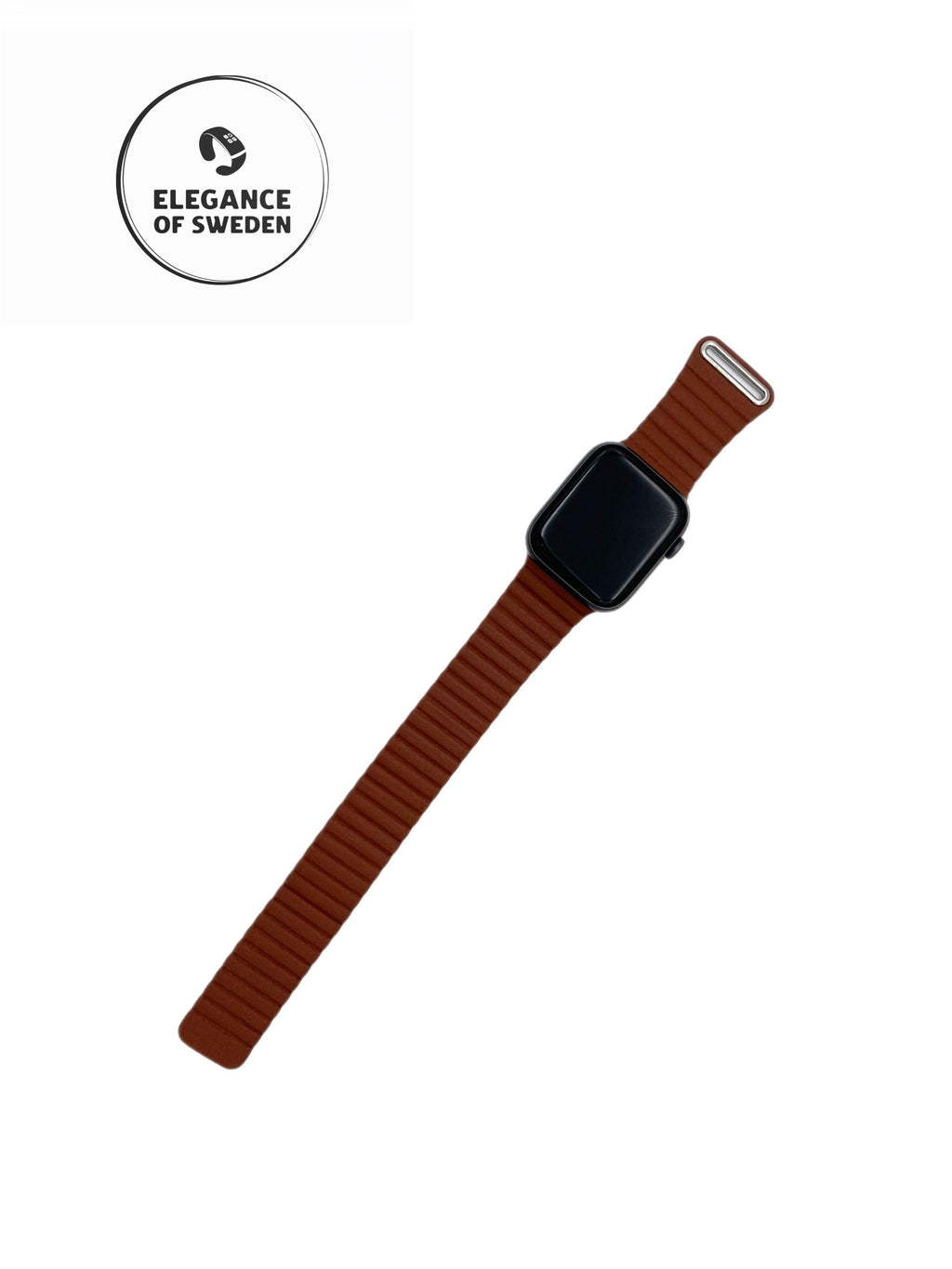 APPLE WATCH LÄDERLOOP ARMBAND-MÖRKBRUN - EleganceOfSweden