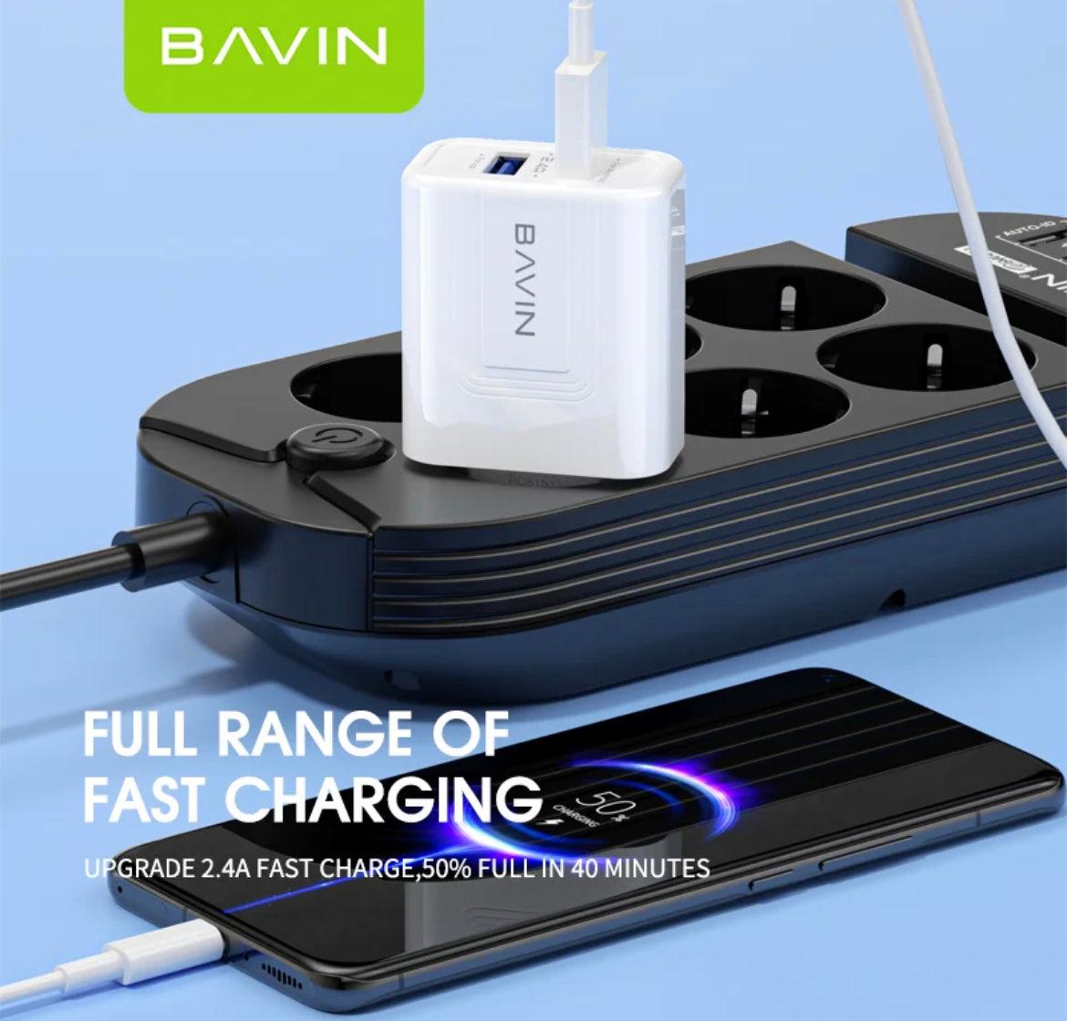 Bavin 2xUSB-A 2,4A laddare-Vit - EleganceOfSweden