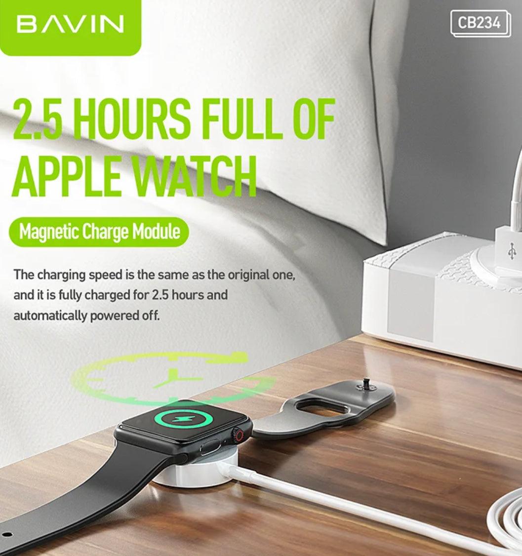 Bavin Magnetisk Laddare för Apple Watch, 2.5W, 1m - Vit - EleganceOfSweden