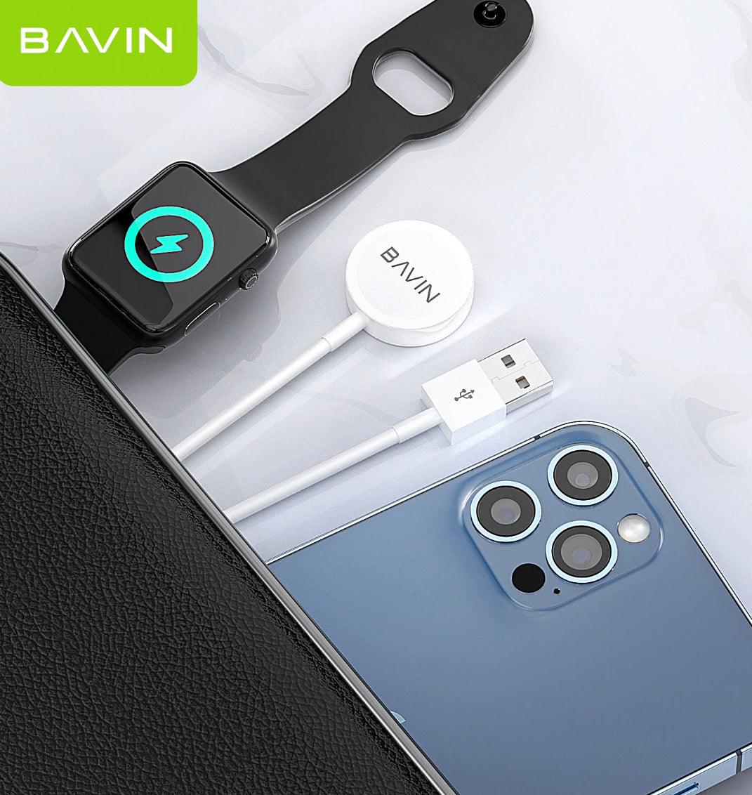 Bavin Magnetisk Laddare för Apple Watch, 2.5W, 1m - Vit - EleganceOfSweden