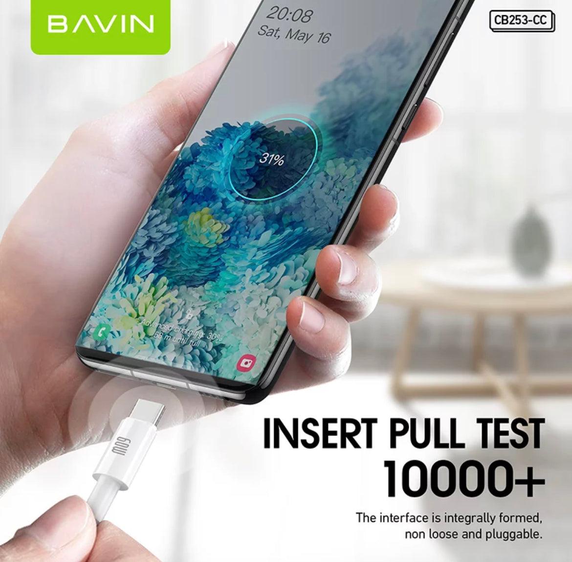 BAVIN PD, USB-C till USB-C Kabel 60W 1.2m - Vit - EleganceOfSweden