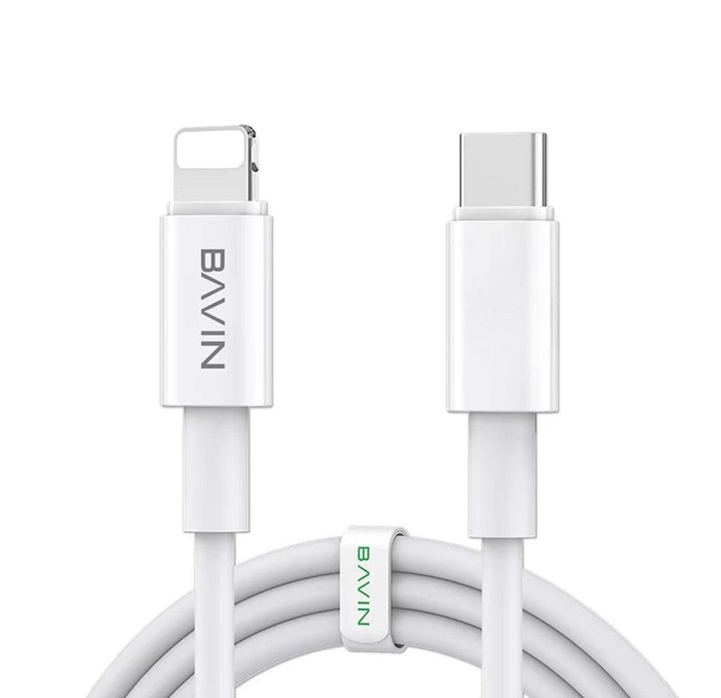BAVIN PD, USB-C till USB-Lightning Kabel 30W 1.2m - Vit - EleganceOfSweden