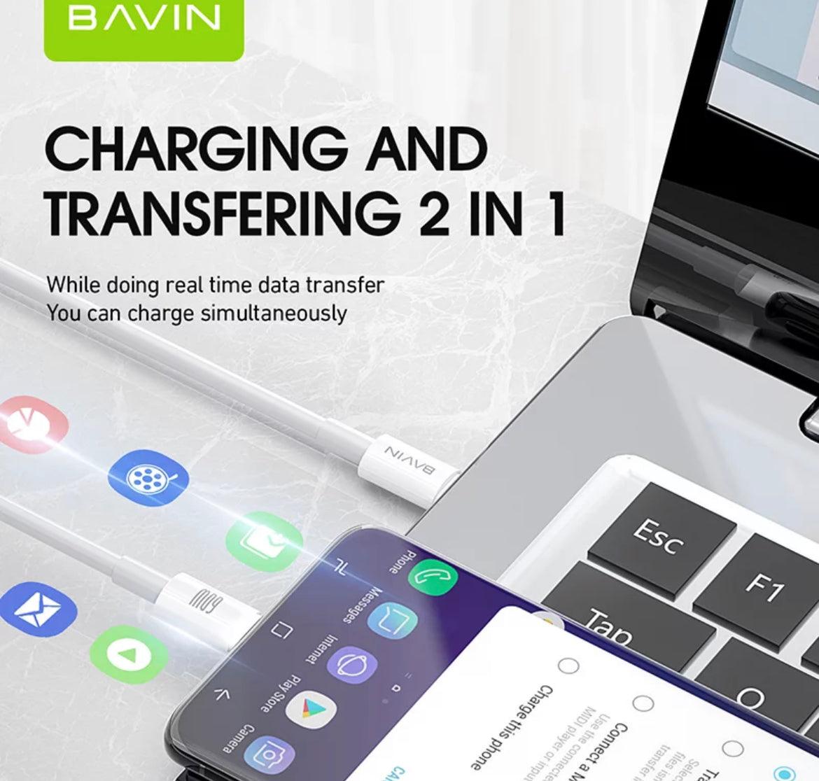 BAVIN PD, USB-C till USB-Lightning Kabel 30W 1.2m - Vit - EleganceOfSweden