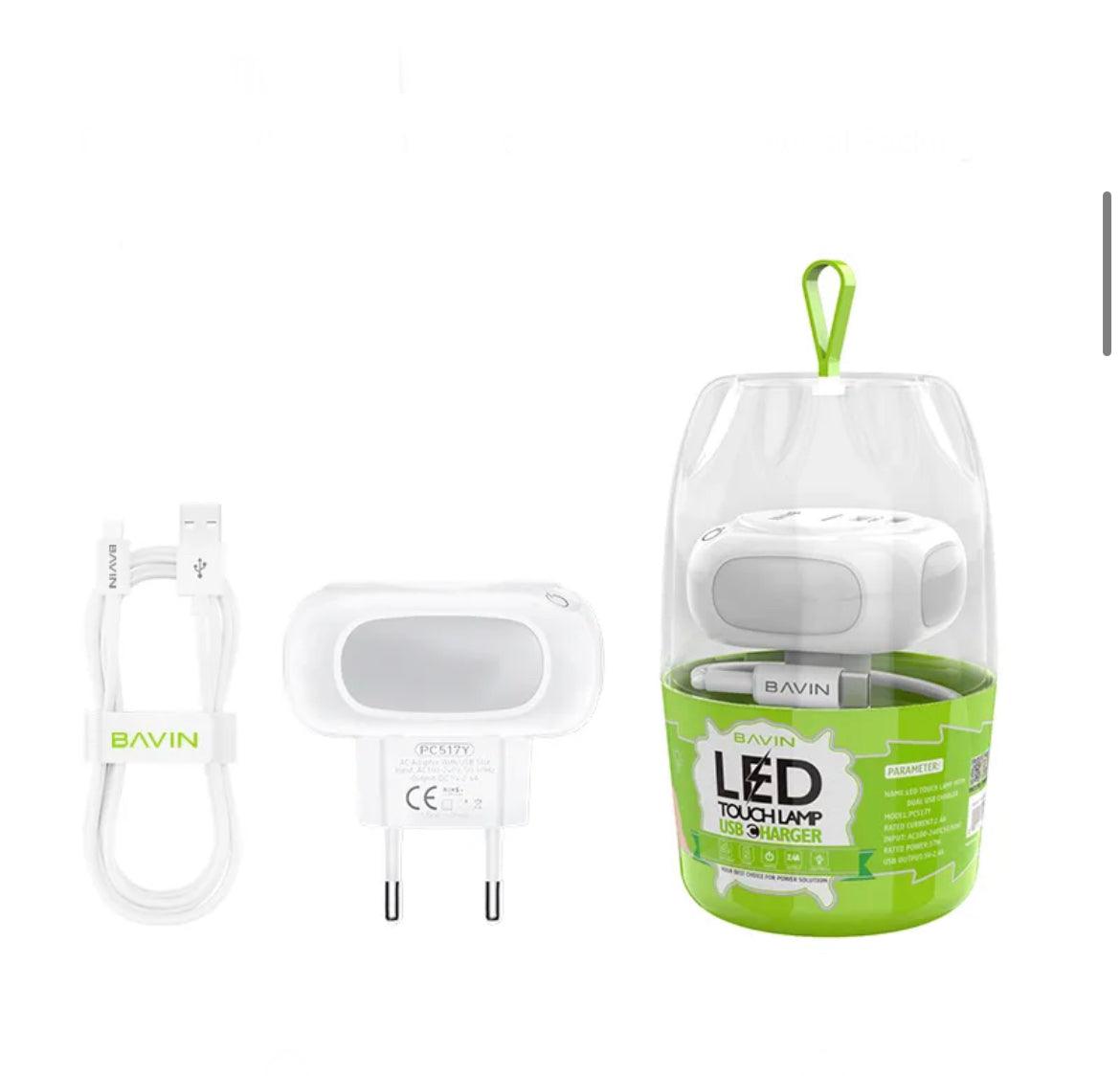 Bavin Snabbladdare, 18W, 1m USB-A till USB-C kabel - Vit - EleganceOfSweden