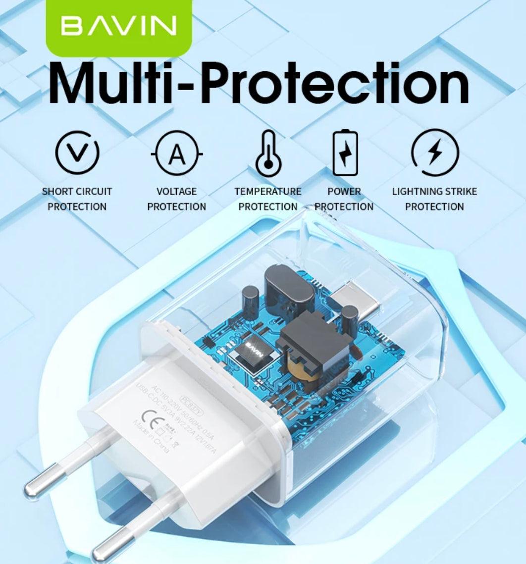 Bavin USB-C PD20W laddare-Vit - EleganceOfSweden