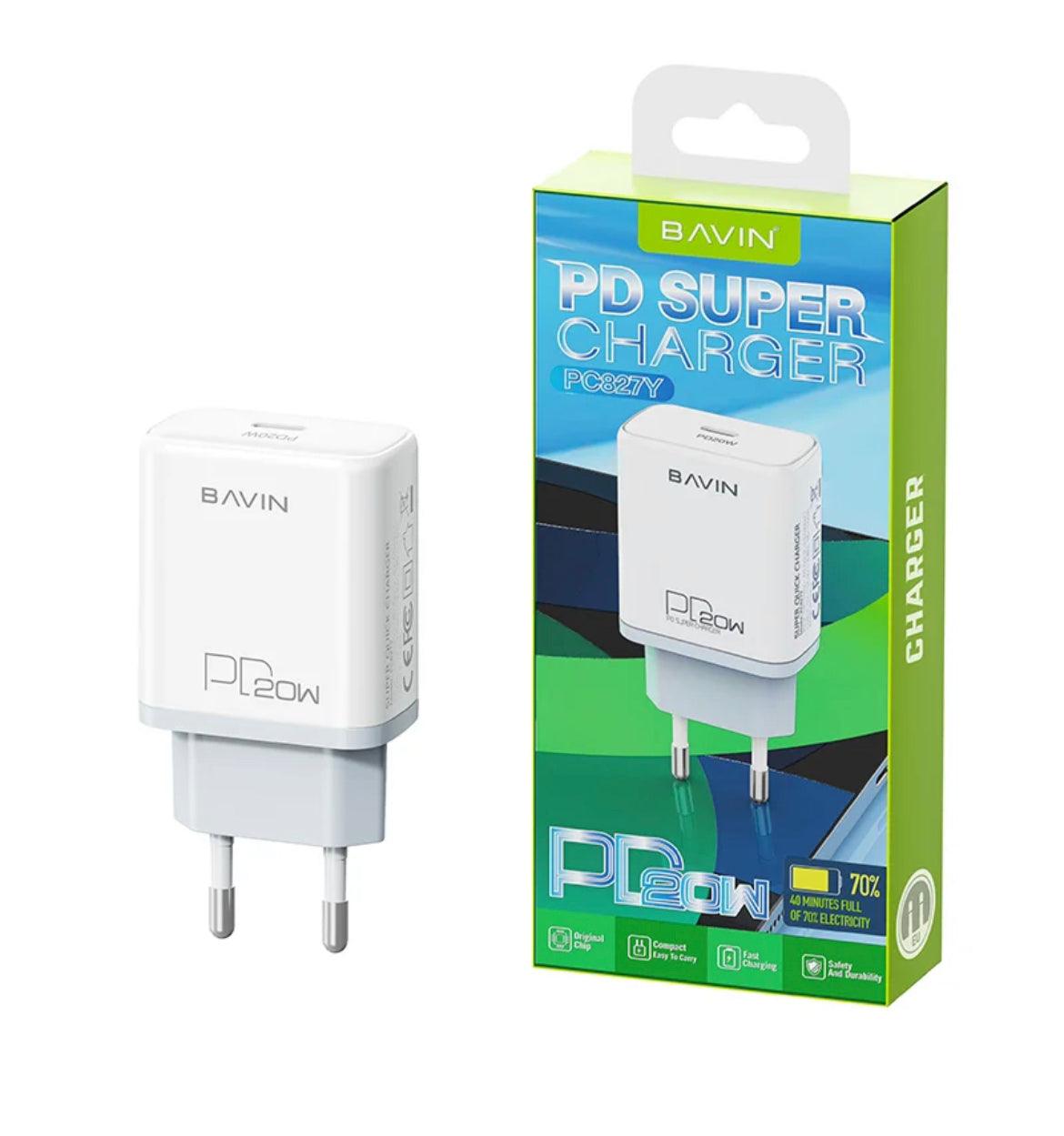 Bavin USB-C PD20W laddare-Vit - EleganceOfSweden