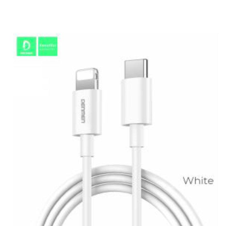 DENMEN PD, USB-C till USB-Lightning Kabel 20W 1m - Vit - EleganceOfSweden