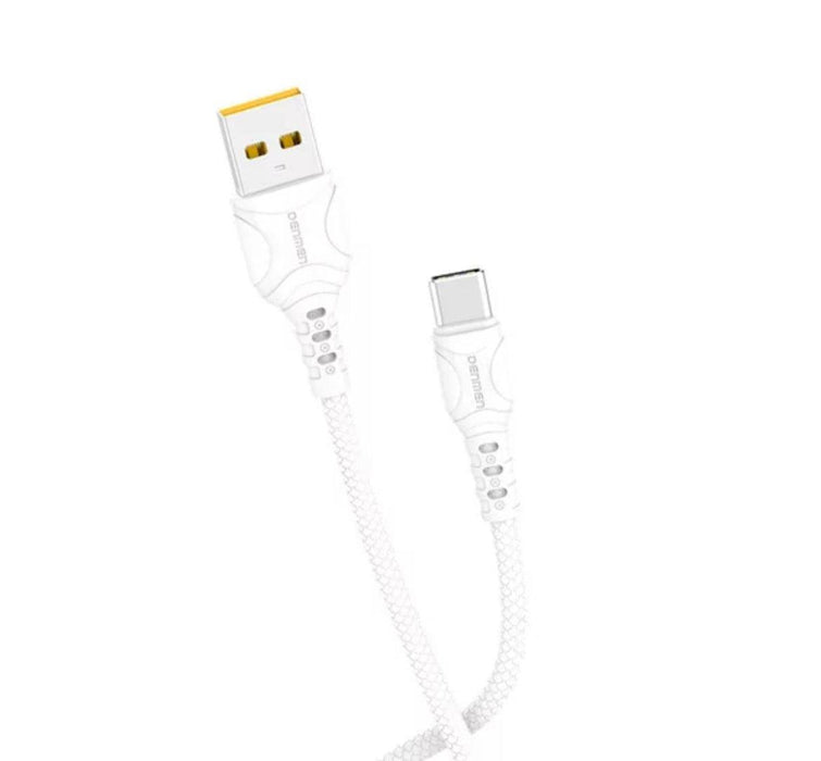 DENMEN USB-A till USB-C, 3.6A, Vit - EleganceOfSweden