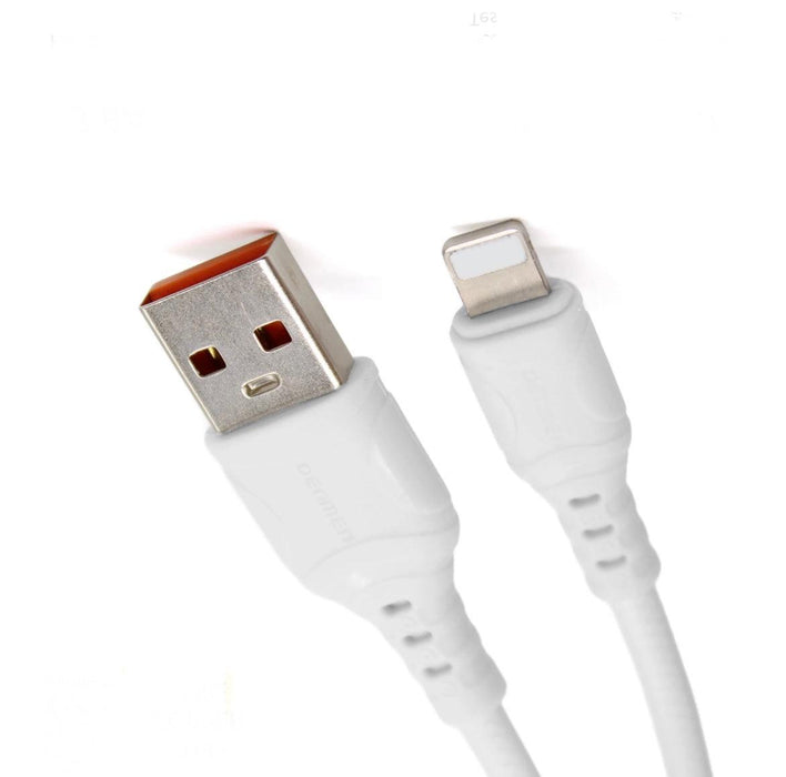 DENMEN USB-A till USB-Lightning, 3.6A, Vit - EleganceOfSweden