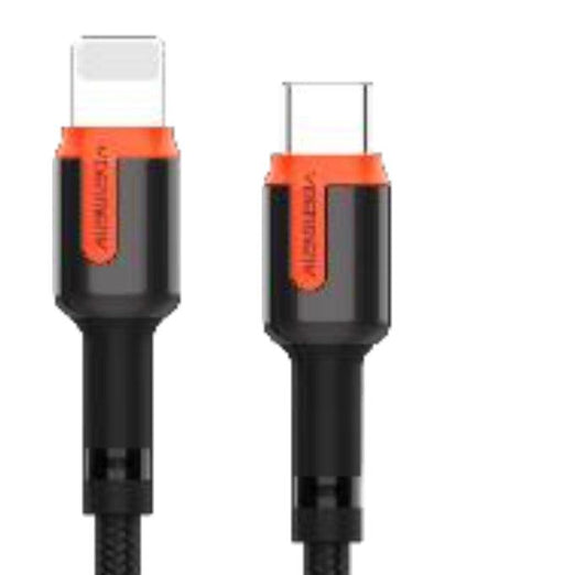 DENMEN USB-C till USB-Lightning 3,6A, 1 m - Röd/Svart - EleganceOfSweden
