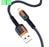 DENMEN USB-kabel med Lightning 2,4A, 1 m - Röd/Svart - EleganceOfSweden