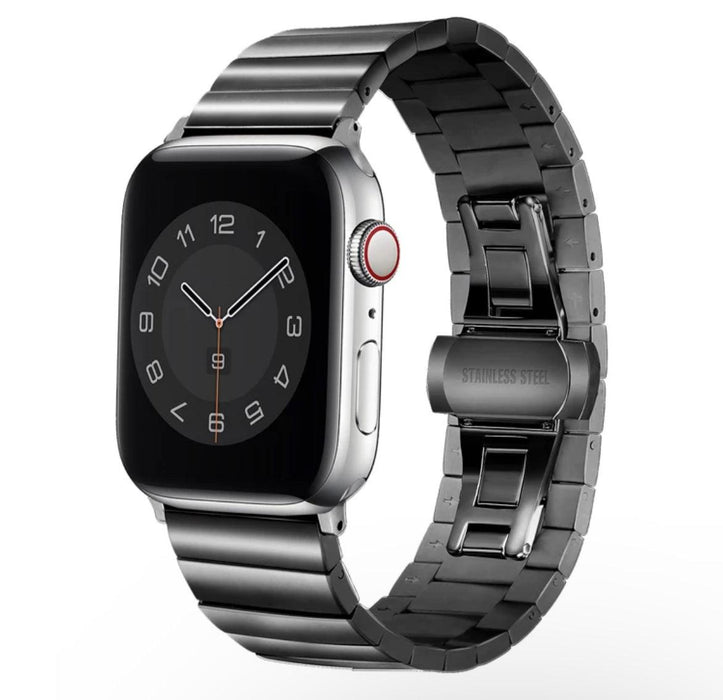 Elegant Länk i Rostfritt Stål APPLE WATCH Metallarmband - EleganceOfSweden