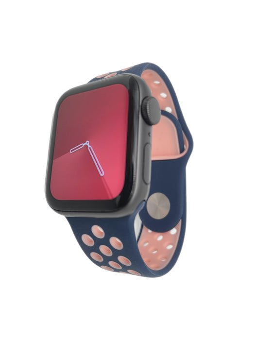 Ihåligt Silikon Armband Apple Watch MARINBLÅ/ROSA - EleganceOfSweden