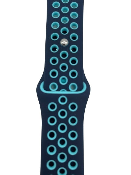 Hollow Silicone Bracelet Apple Watch NAVY BLUE/TURQUOISE