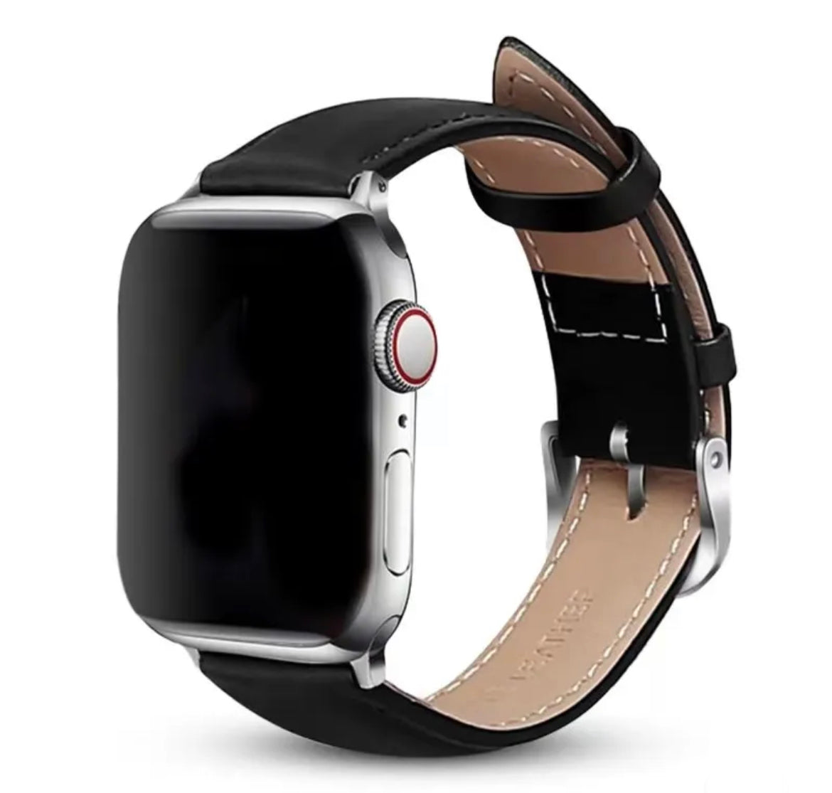 APPLE WATCH ARMBAND/ KLASSISK LÄDERARMBAND-SVART