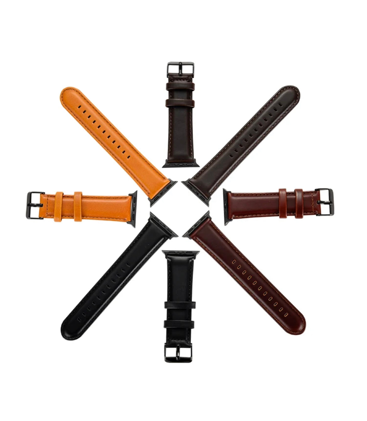 APPLE WATCH ARMBAND/ ÄKTA LÄDERARMBAND- VINRÖD