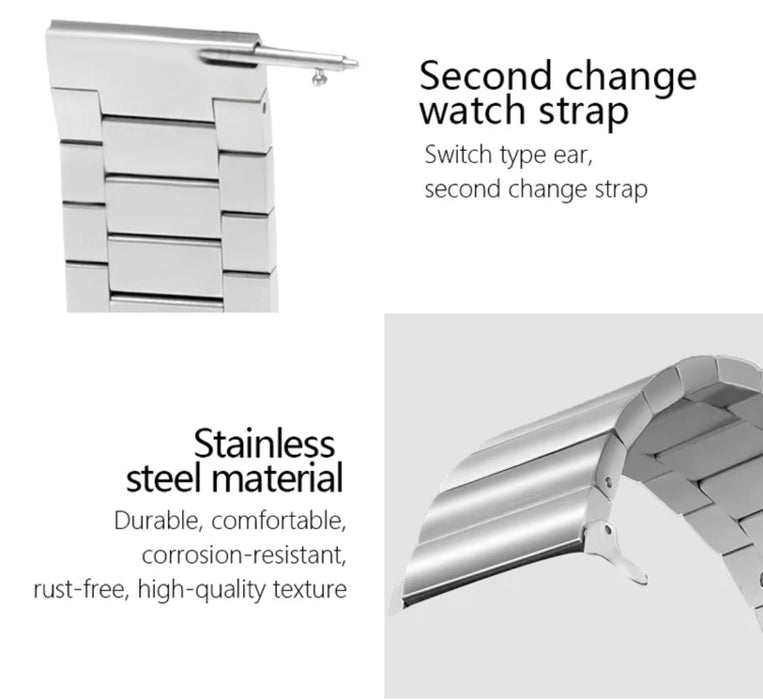 Elegant Link in Stainless Steel APPLE WATCH Metal bracelet