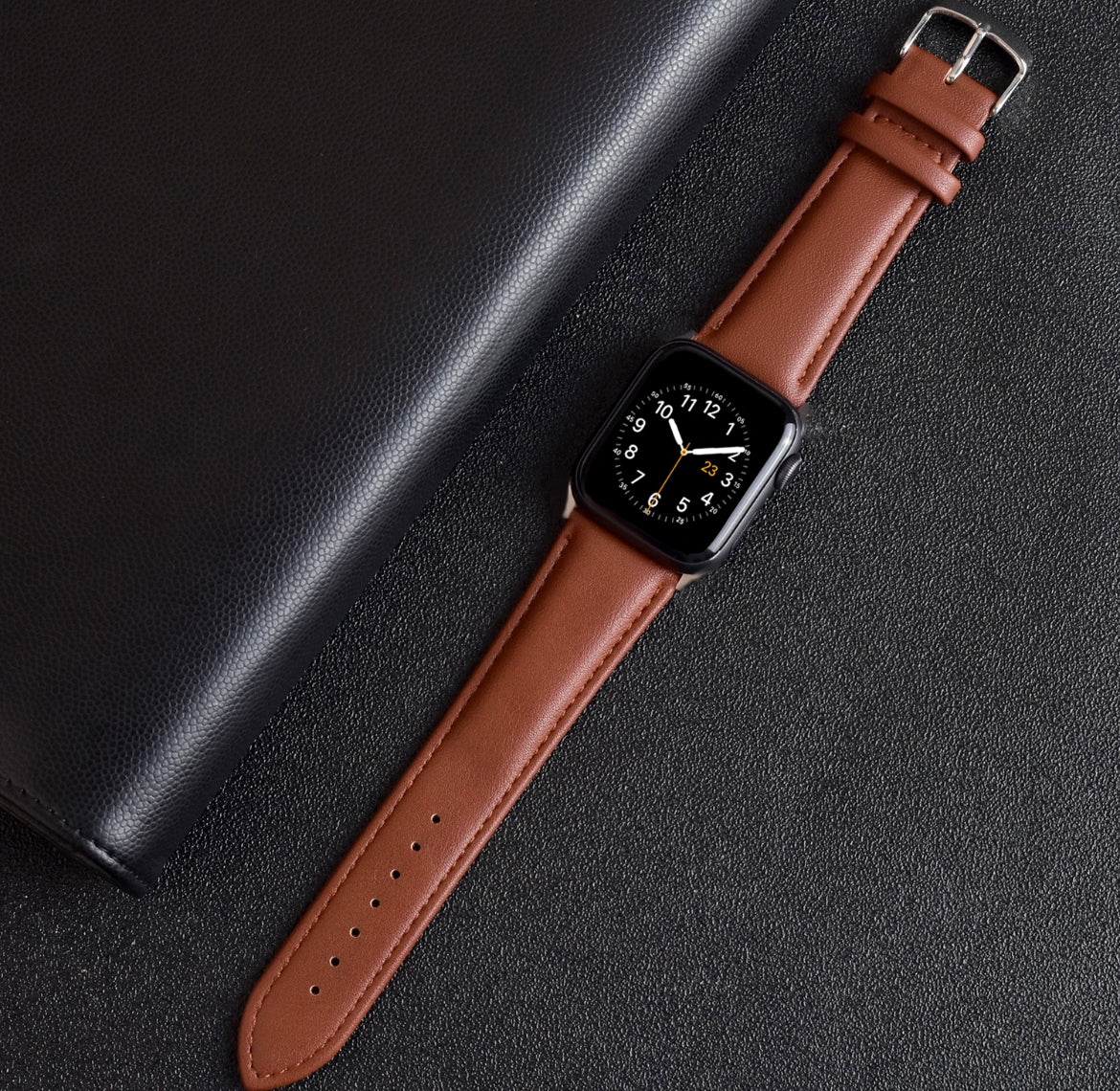 KLASSISK LÄDERARMBAND-KLASSISK BRUN