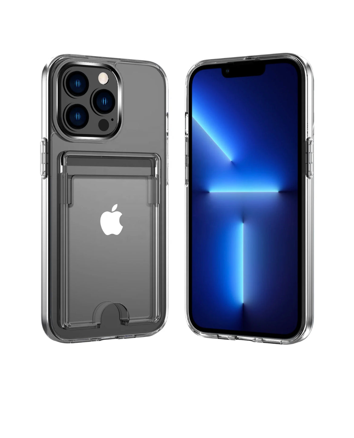 Transparent skal med korthållare till iphone 15 Plus