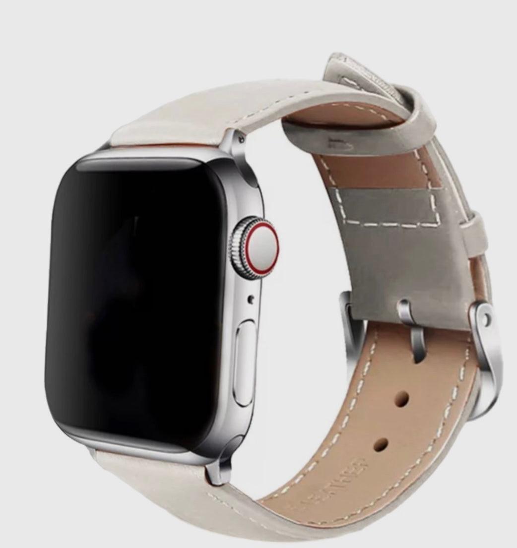 KLASSISK LÄDERARMBAND- VANILJ VIT - EleganceOfSweden