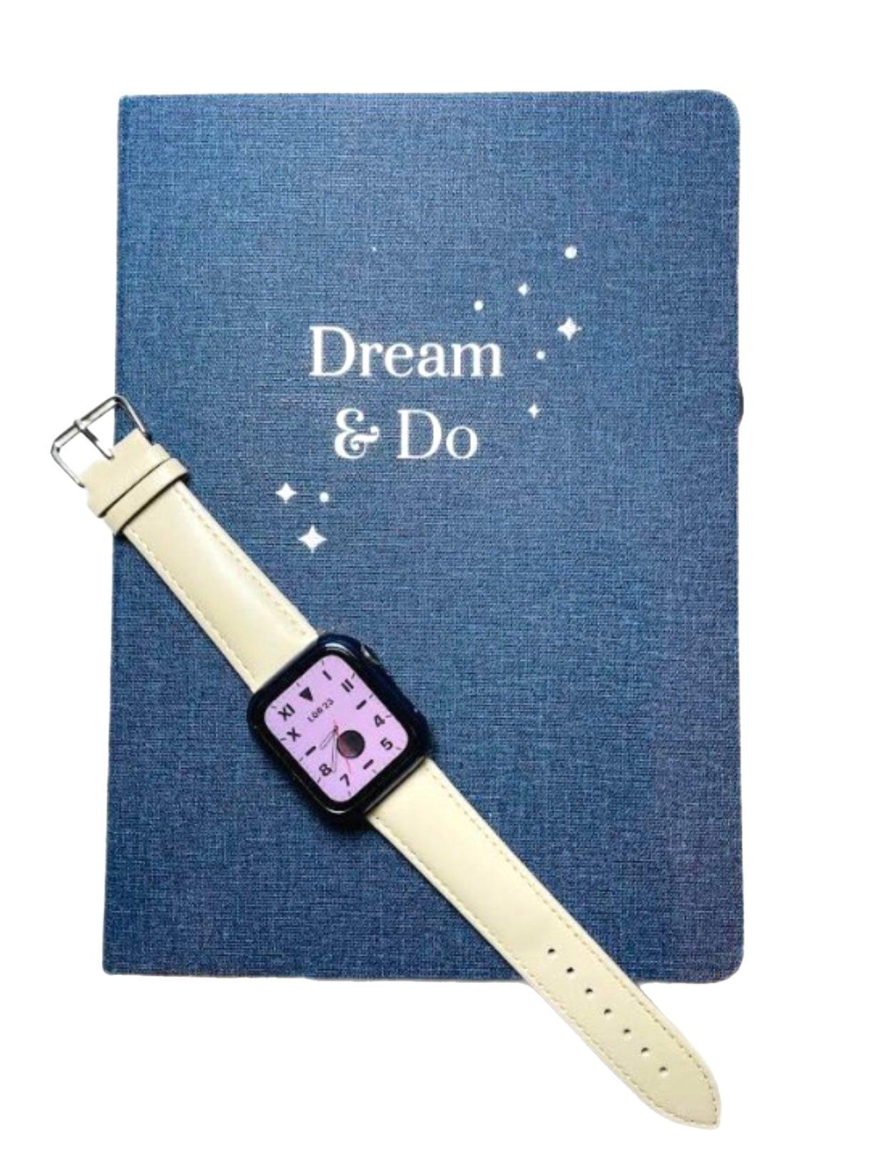 KLASSISK LÄDERARMBAND- VANILJ VIT - EleganceOfSweden