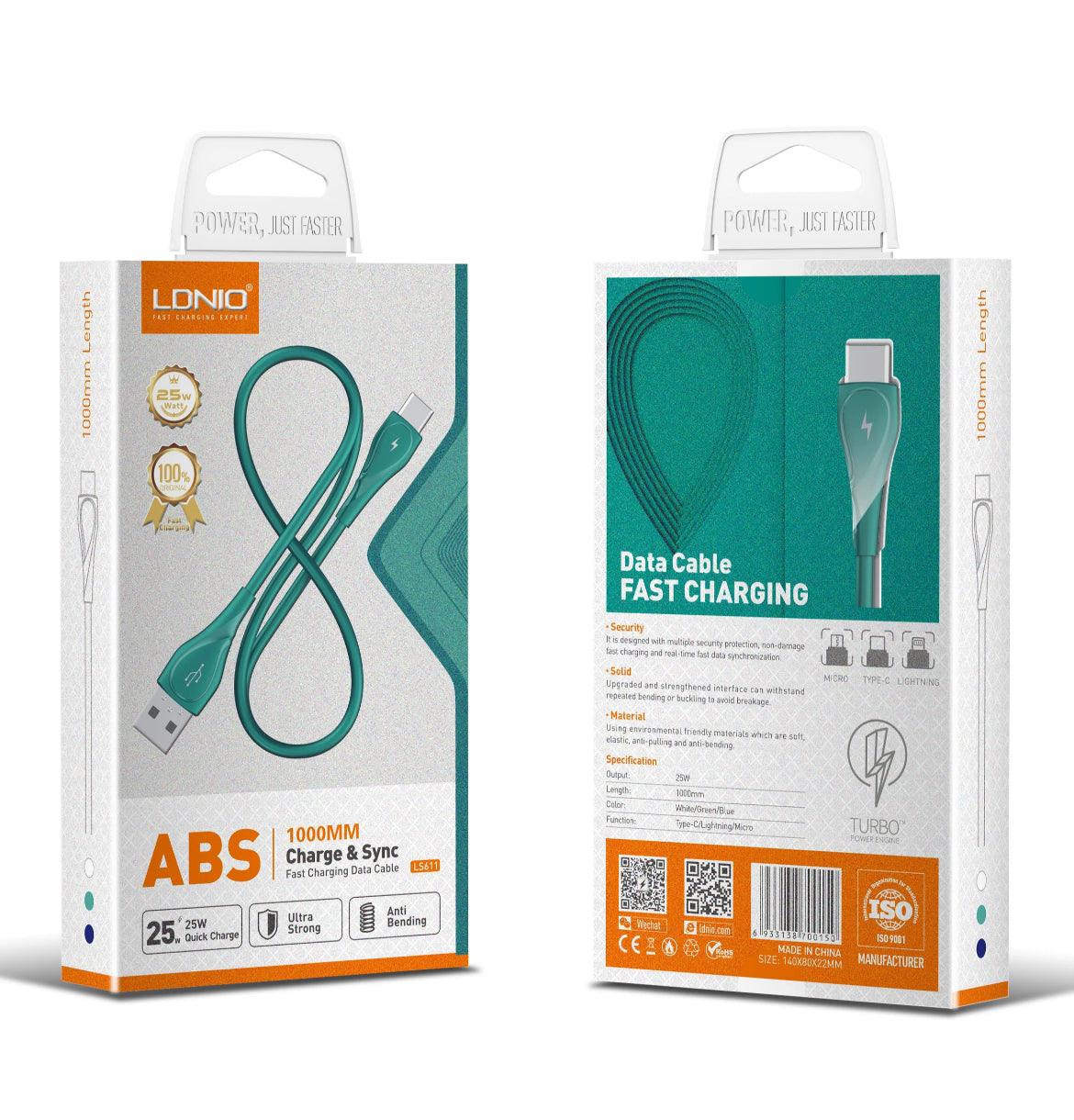 LDNIO 25 W, 1 m USB- lightning - EleganceOfSweden