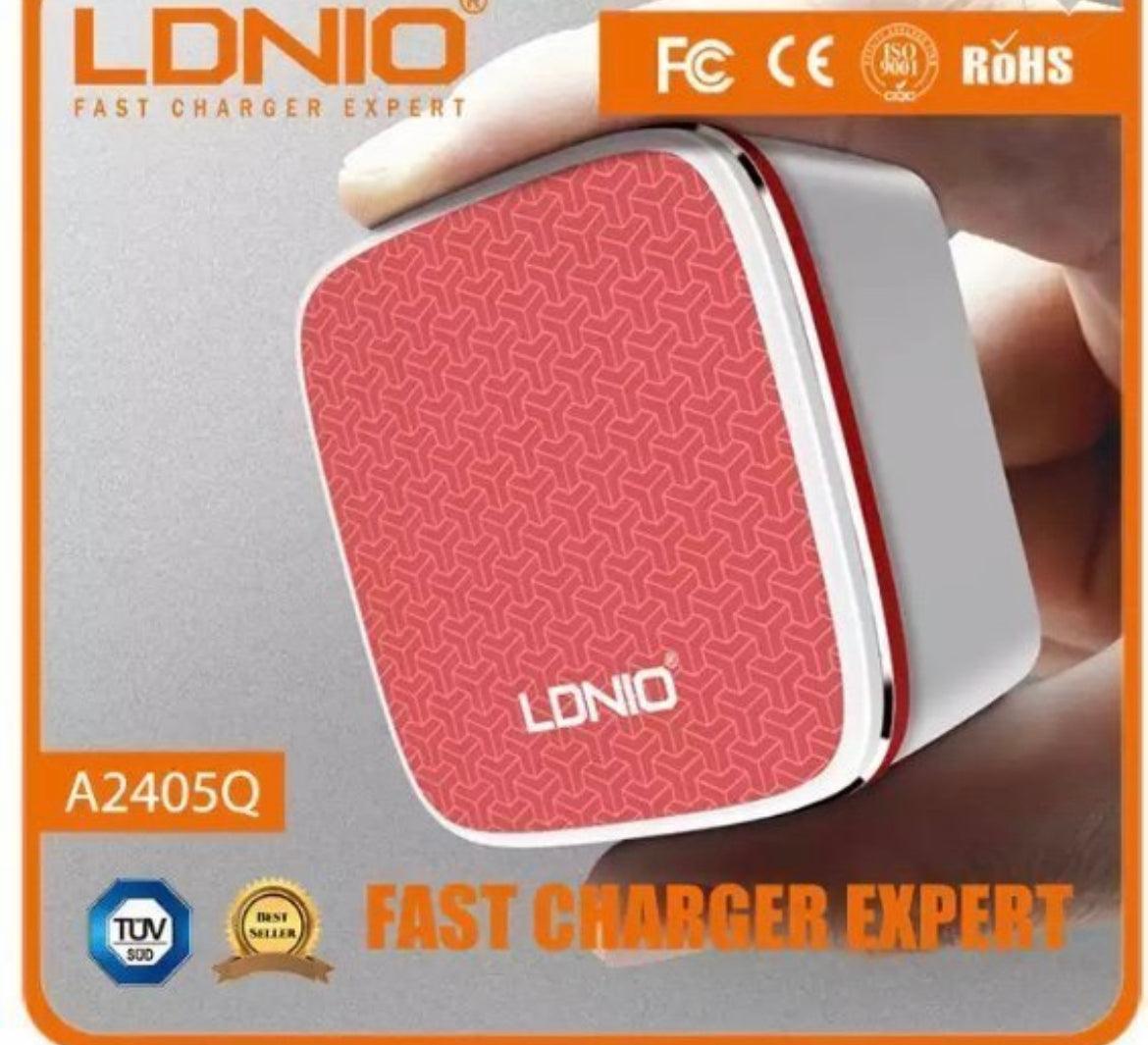 LDNIO Snabbladdare 2xUSB , 30W - Vit + 1 m kabel - EleganceOfSweden