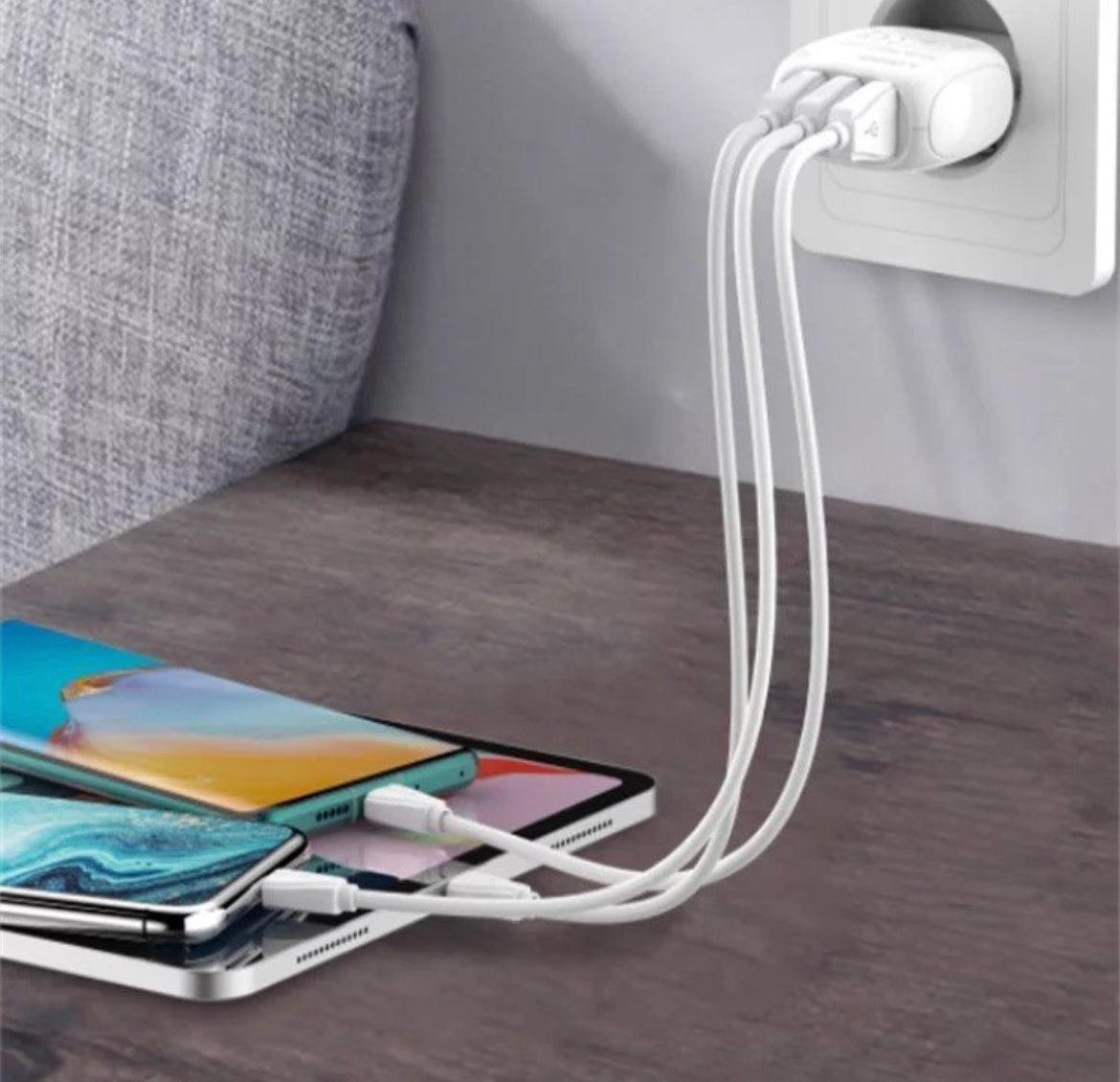 LDNIO Snabbladdare 3xUSB, 15.5  W + 1 m kabel ingår - EleganceOfSweden