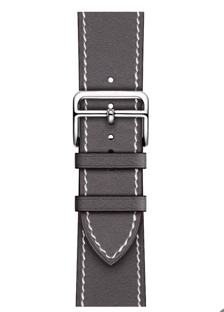 LYXIGT APPLE WATCH LÄDERARMBAND Mörkgrå - EleganceOfSweden