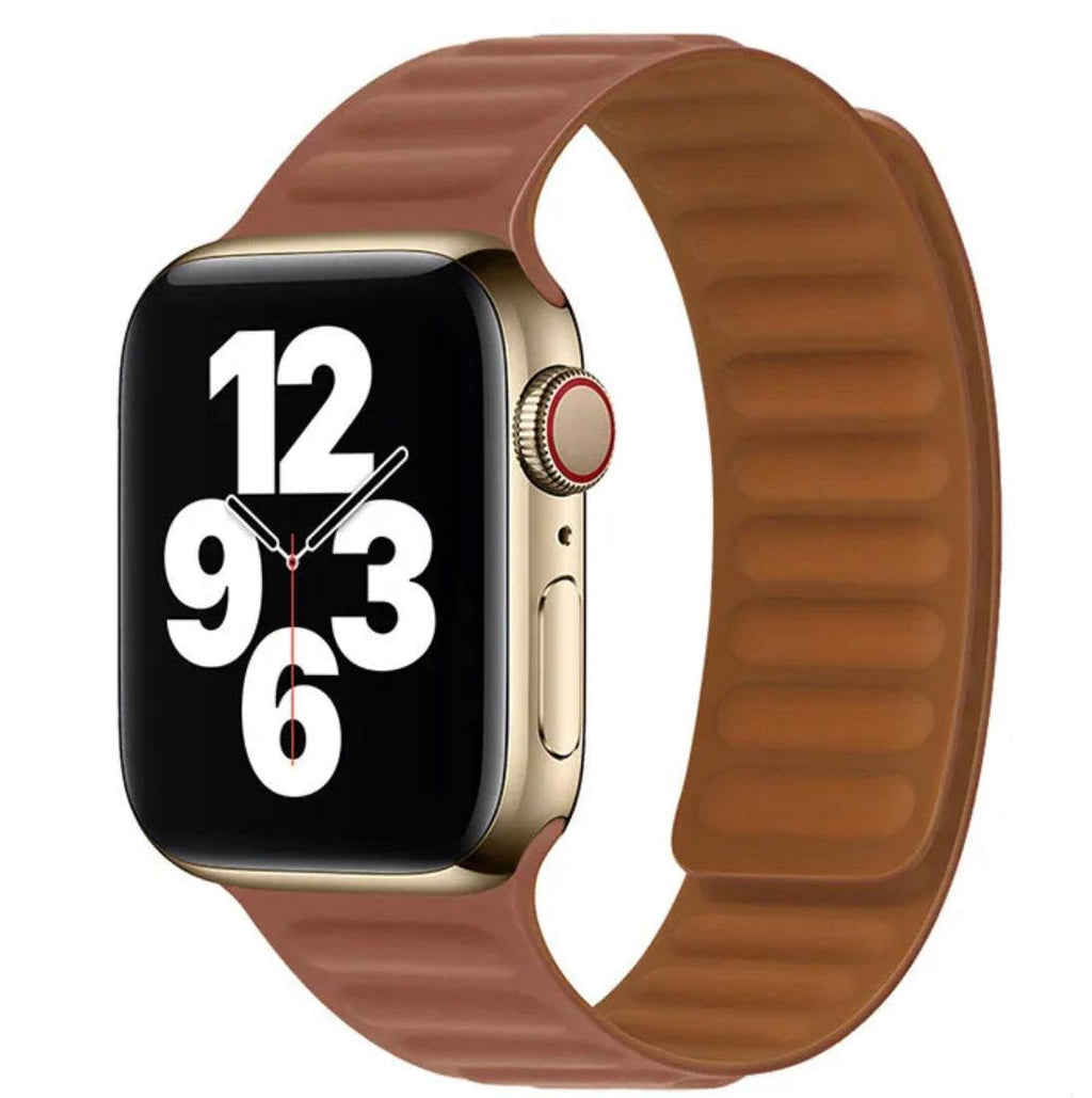 Magnetisk Silikon Armband Apple Watch- Brun - EleganceOfSweden