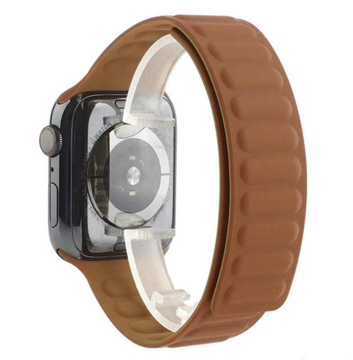 Magnetisk Silikon Armband Apple Watch- Brun - EleganceOfSweden