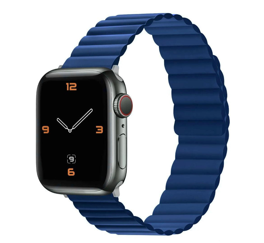 Magnetisk Silikon Armband Apple Watch- Marinblå - EleganceOfSweden