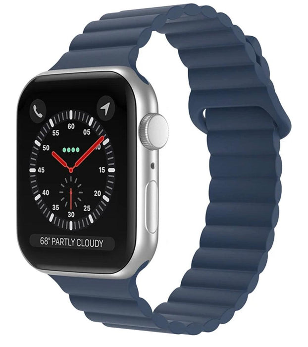 Magnetisk Silikon Armband Apple Watch- Marinblå - EleganceOfSweden
