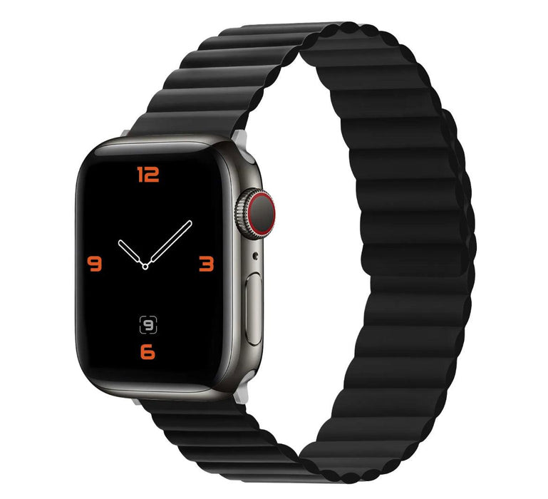Magnetisk Silikon Armband Apple Watch- Svart - EleganceOfSweden