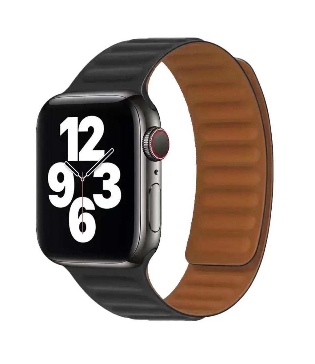 Magnetisk Silikon Armband Apple Watch- Svart - EleganceOfSweden
